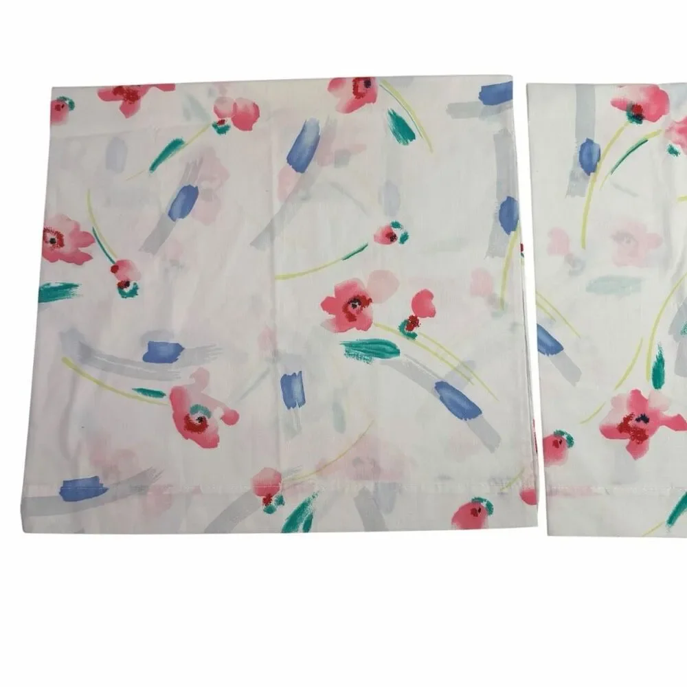Springmaid King Pillowcase Set White Floral